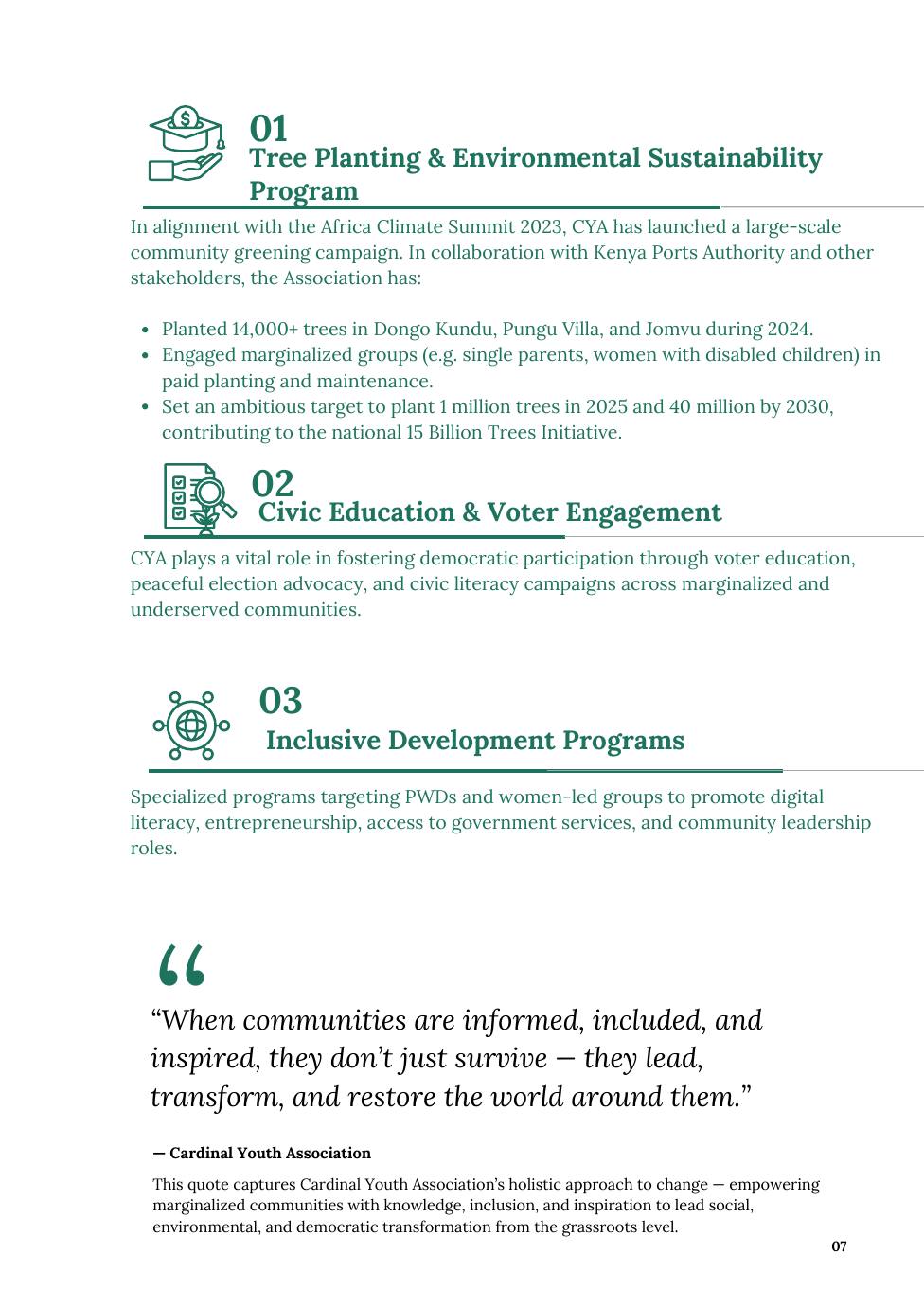 Organizational Profile — page 7